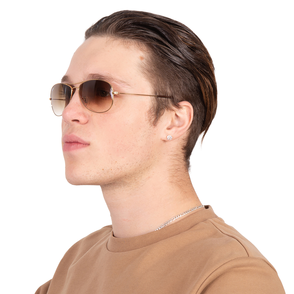 ray ban ray ban cockpit light brown gradient pilot men's sunglasses rb3362 001/51 59 ray ban ray ban cockpit light brown gradient pilot men's sunglasses rb3362 001/51 59