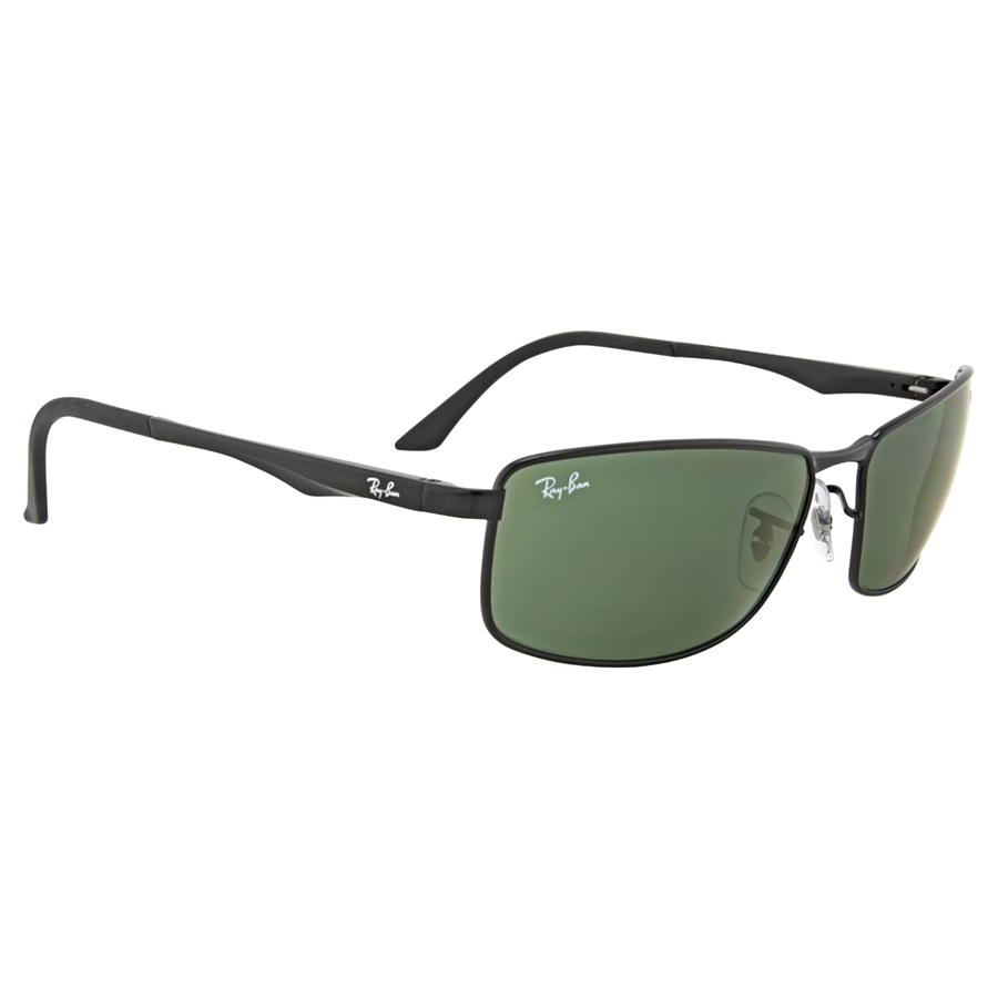 ray ban ray ban green classic rectangular men's sunglasses rb3498 002/71 61 ray ban ray ban green classic rectangular men's sunglasses rb3498 002/71 61