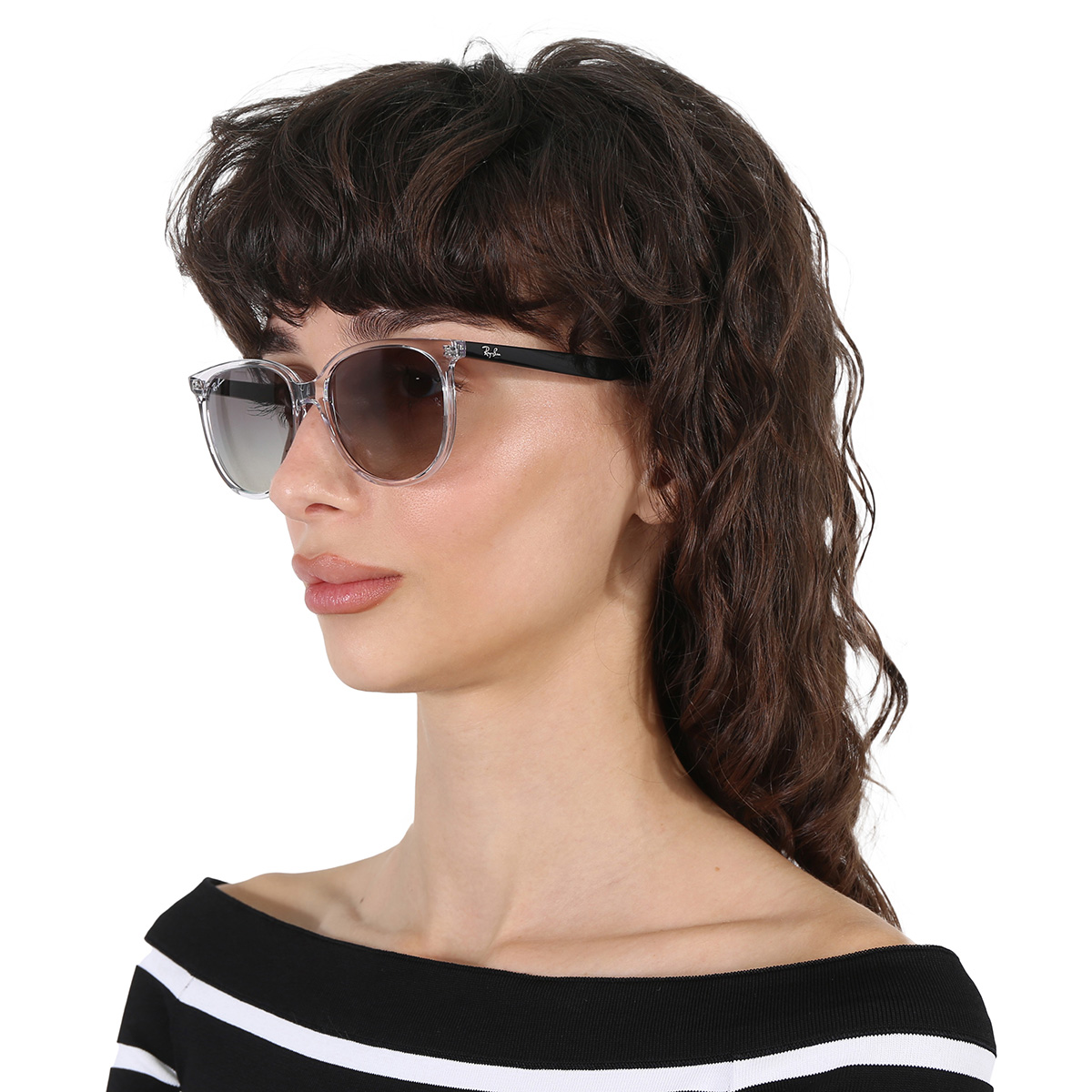 ray ban ray ban grey gradient square ladies sunglasses rb4378 647711 54 ray ban ray ban grey gradient square ladies sunglasses rb4378 647711 54