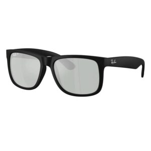 Home ray ban ray ban justin classic green mirror silver polarized square men's sunglasses rb4165 622/y4 51