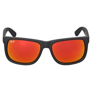 Home ray ban justin color mix red mirror lens sunglasses rb4165 622/6q 54