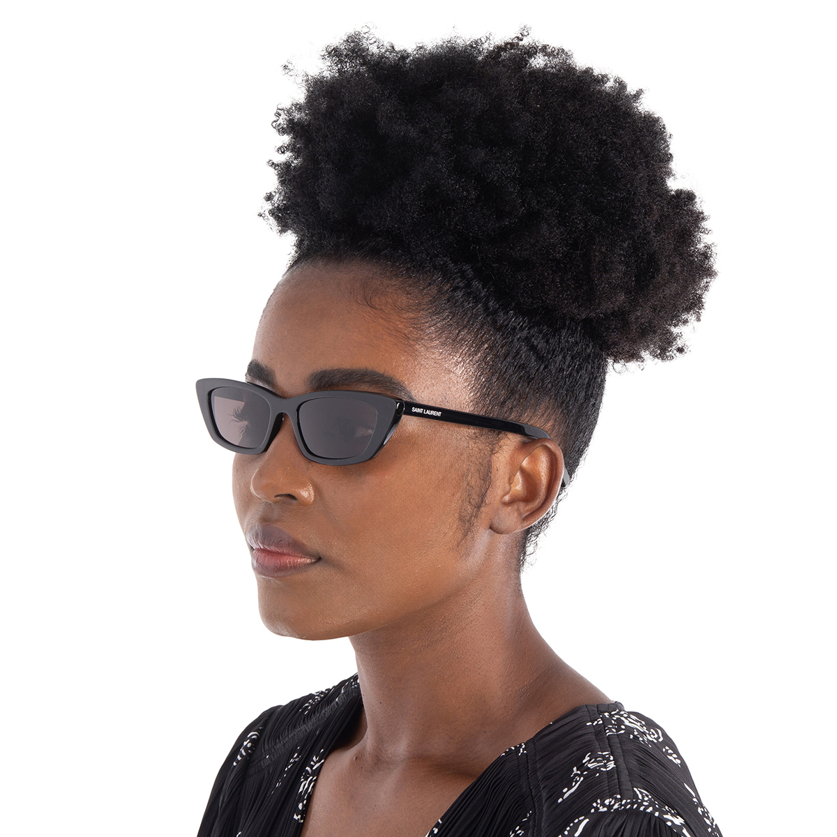 saint laurent black cat eye ladies sunglasses sl 277 009 52 saint laurent black cat eye ladies sunglasses sl 277 009 52