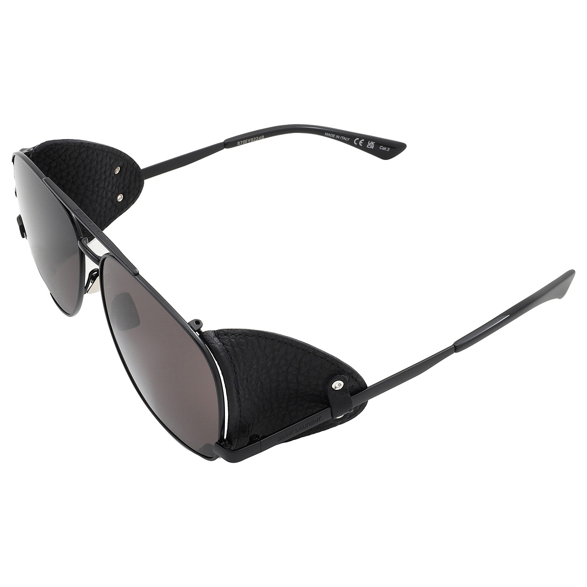 saint laurent black pilot men's sunglasses sl 653 leon leather spoiler 002 59 saint laurent black pilot men's sunglasses sl 653 leon leather spoiler 002 59
