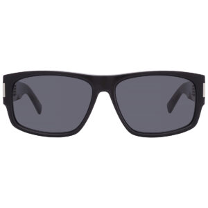 Home saint laurent dark grey rectangular men's sunglasses sl 689 001 59