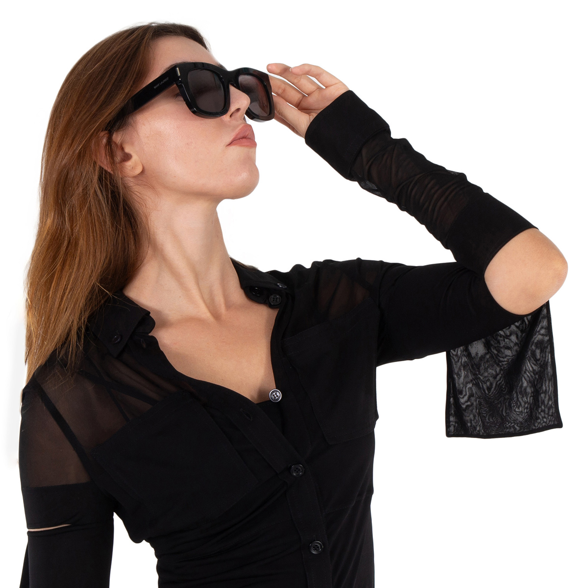 saint laurent dark grey square ladies sunglasses sl 650 monceau 001 55 saint laurent dark grey square ladies sunglasses sl 650 monceau 001 55