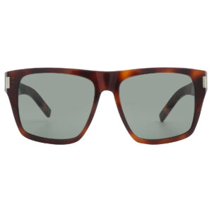 Home saint laurent green square ladies sunglasses sl 424 003 56
