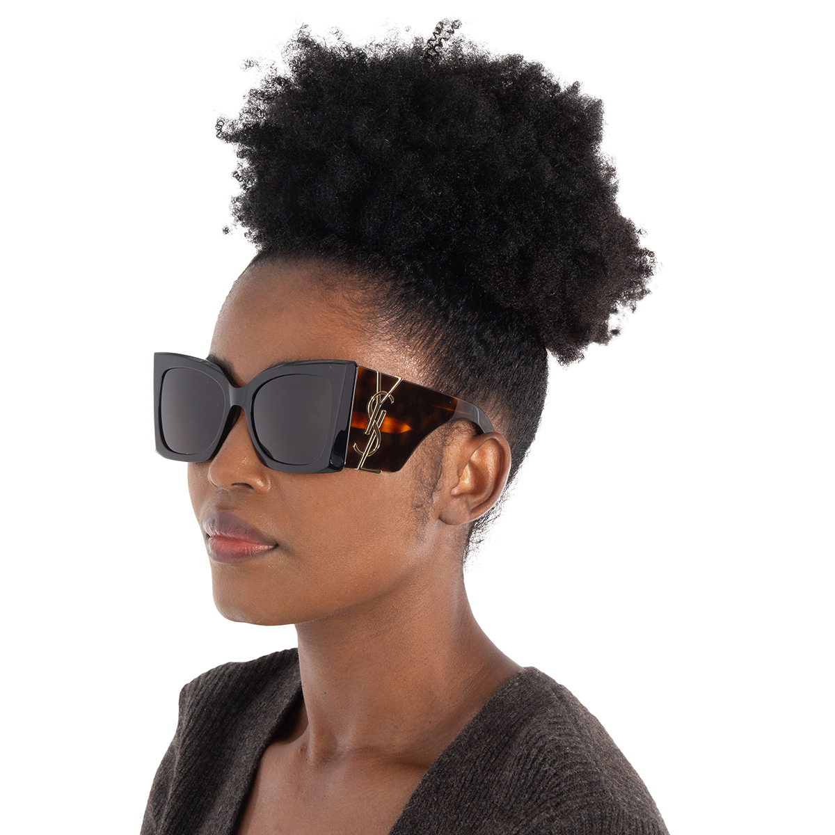 saint laurent grey butterfly ladies sunglasses sl m119 blaze 003 54 saint laurent grey butterfly ladies sunglasses sl m119 blaze 003 54