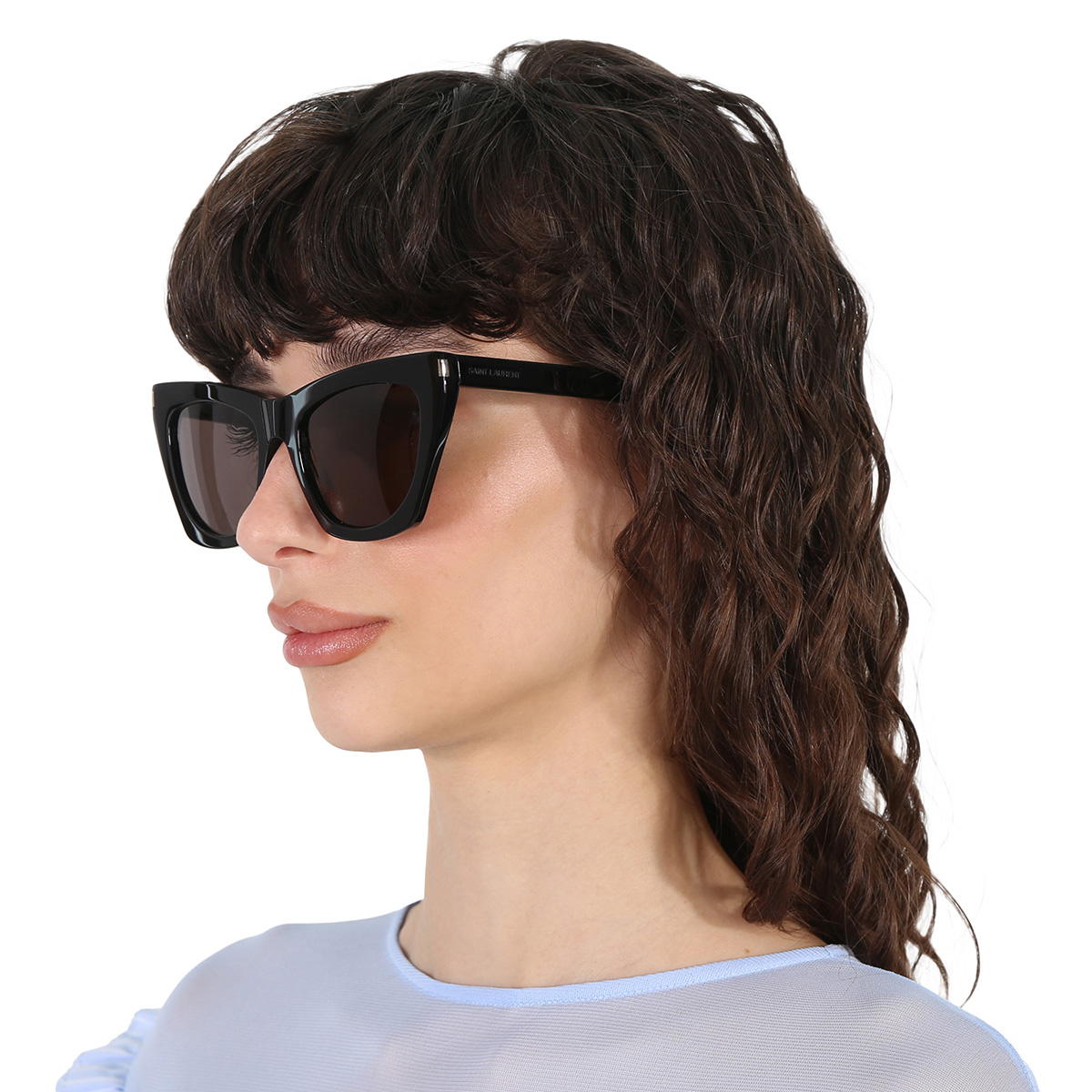 saint laurent grey cat eye ladies sunglasses sl 214 kate 001 55 saint laurent grey cat eye ladies sunglasses sl 214 kate 001 55