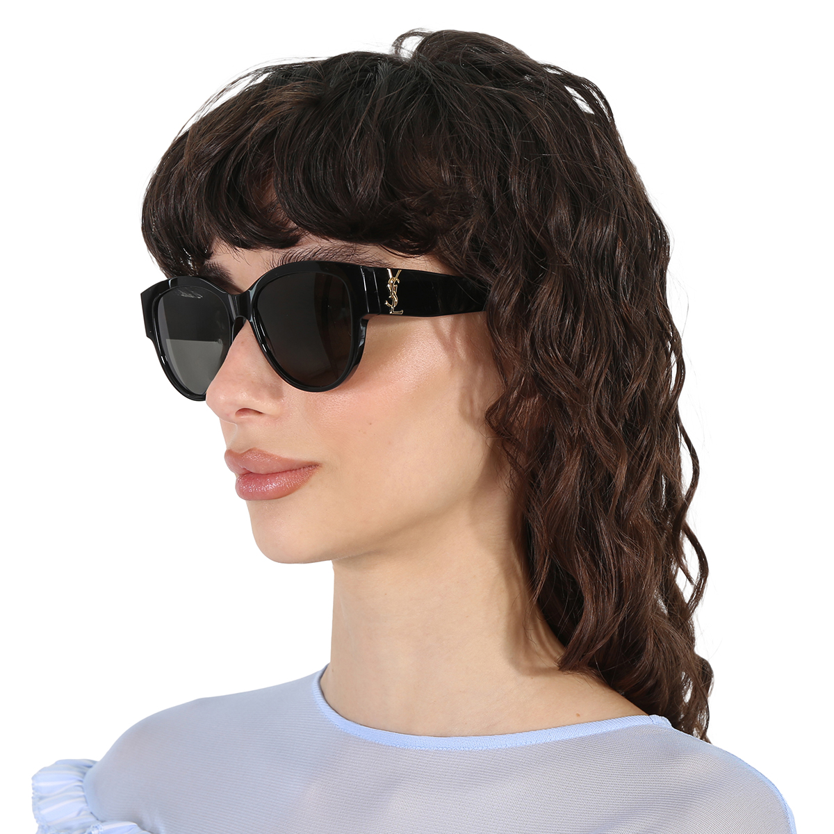 saint laurent grey oval ladies sunglasses sl m3 002 55 saint laurent grey oval ladies sunglasses sl m3 002 55