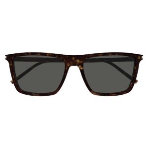 Home saint laurent grey rectangular men's sunglasses sl 668 002 56
