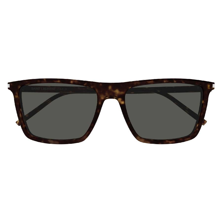 saint laurent grey rectangular men's sunglasses sl 668 002 56 saint laurent grey rectangular men's sunglasses sl 668 002 56