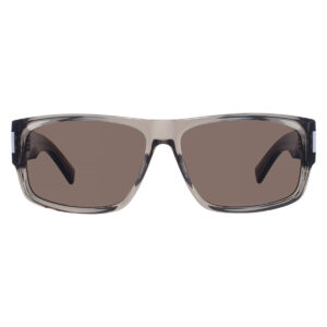 Home saint laurent grey rectangular men's sunglasses sl 689 004 59