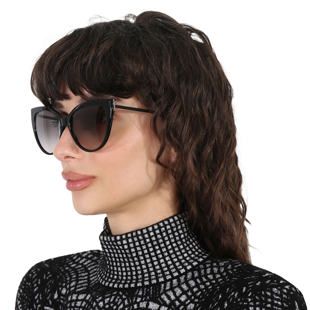 saint laurent smoke gradient cat eye ladies sunglasses sl m48sa 002 56 saint laurent smoke gradient cat eye ladies sunglasses sl m48sa 002 56