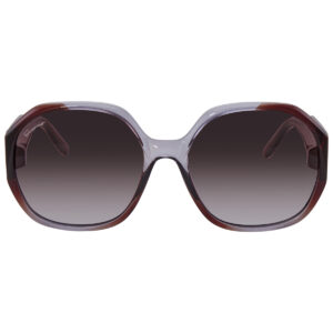 ferragamo salvatore ferragamo brown gradient geometric ladies sunglasses sf943s 546 60