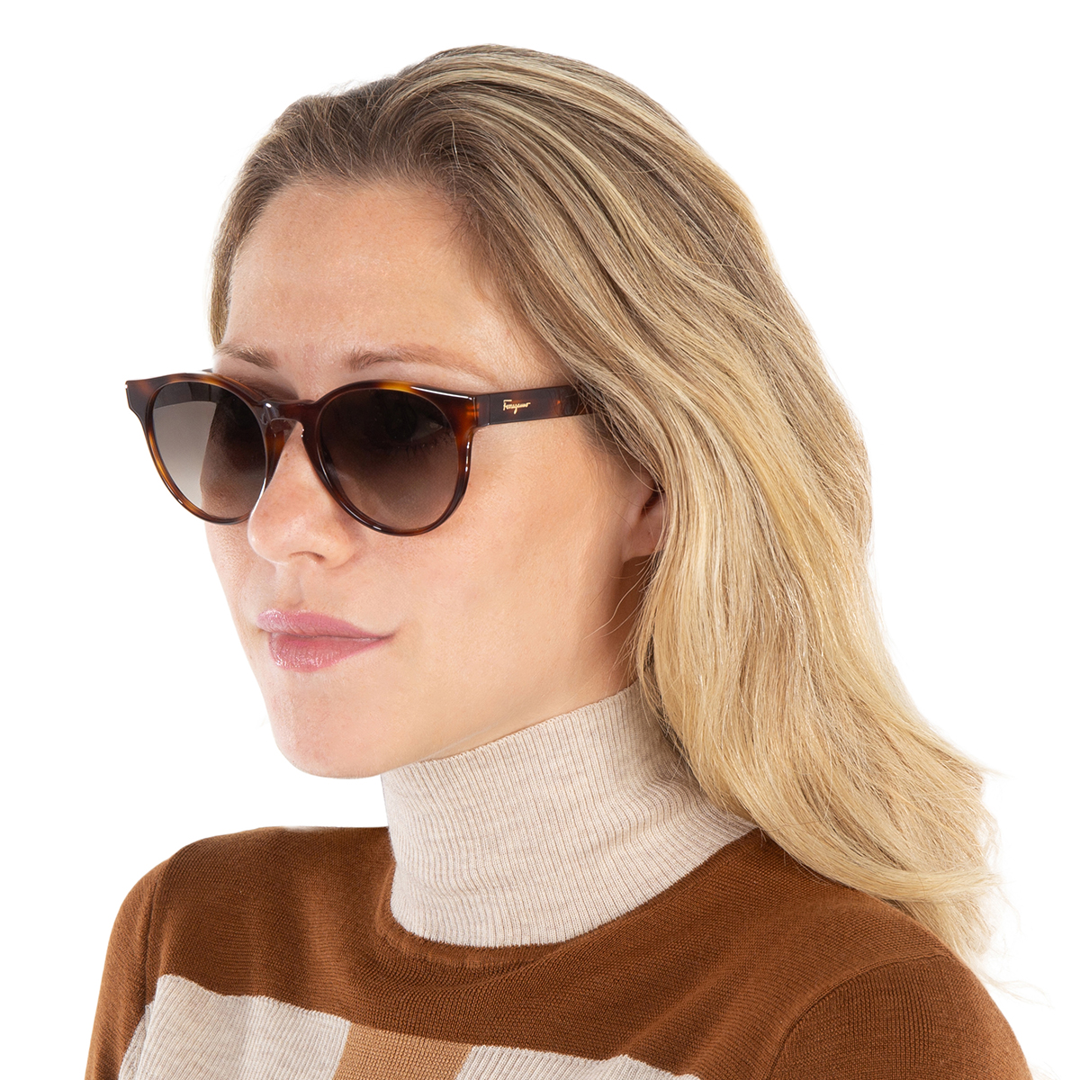 ferragamo salvatore ferragamo brown gradient round ladies sunglasses sf1068s 240 52 ferragamo salvatore ferragamo brown gradient round ladies sunglasses sf1068s 240 52