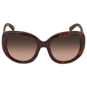 Home ferragamo salvatore ferragamo brown oval ladies sunglasses sf727s 214 53