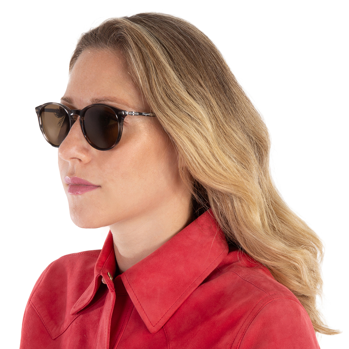 ferragamo salvatore ferragamo brown round ladies sunglasses sf911s 003 53 ferragamo salvatore ferragamo brown round ladies sunglasses sf911s 003 53