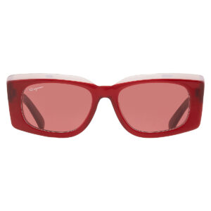 Home ferragamo salvatore ferragamo burgundy rectangular ladies sunglasses sf1079s 614 54