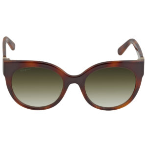 Home ferragamo salvatore ferragamo green cat eye ladies sunglasses sf1031s 214 53