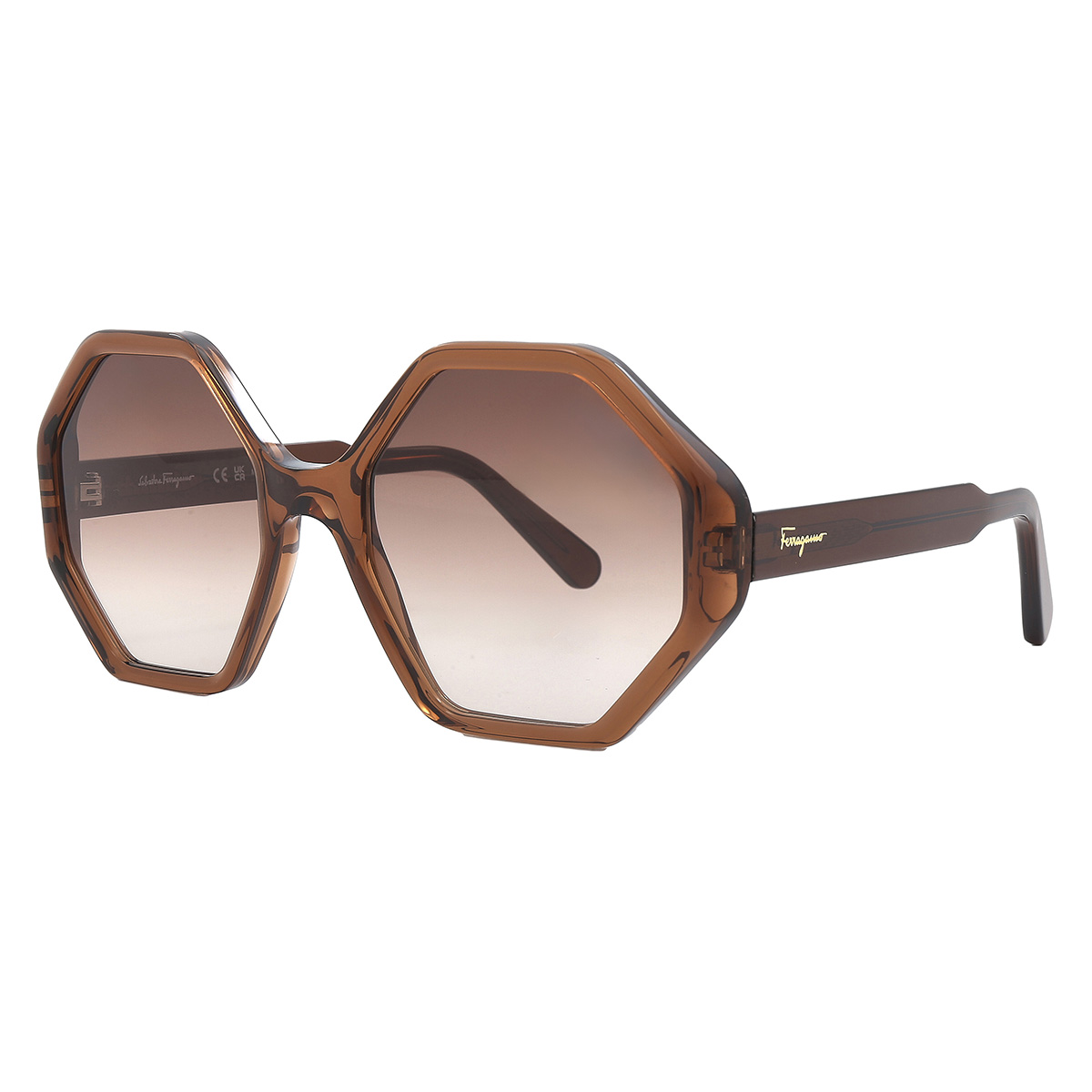 ferragamo brown gradient geometric ladies sunglasses sf1070s 210 55 ferragamo brown gradient geometric ladies sunglasses sf1070s 210 55