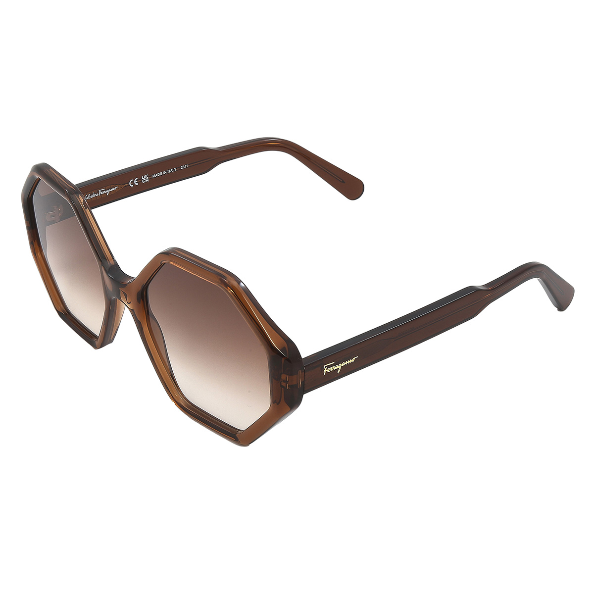 ferragamo brown gradient geometric ladies sunglasses sf1070s 210 55 ferragamo brown gradient geometric ladies sunglasses sf1070s 210 55