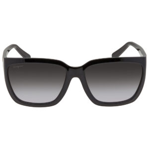Home ferragamo salvatore ferragamo grey rectangular ladies sunglasses sf1018s 001 59