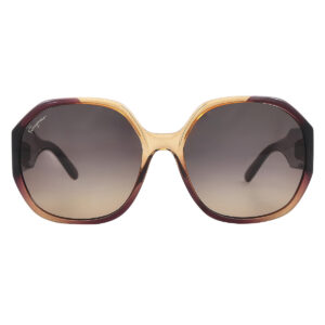 Home ferragamo grey gradient oval ladies sunglasses sf943s 212 60
