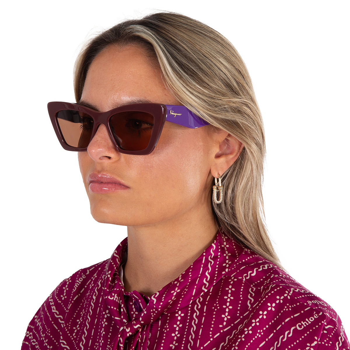 ferragamo salvatore ferragamo pink cat eye ladies sunglasses sf929s 209 55 ferragamo salvatore ferragamo pink cat eye ladies sunglasses sf929s 209 55