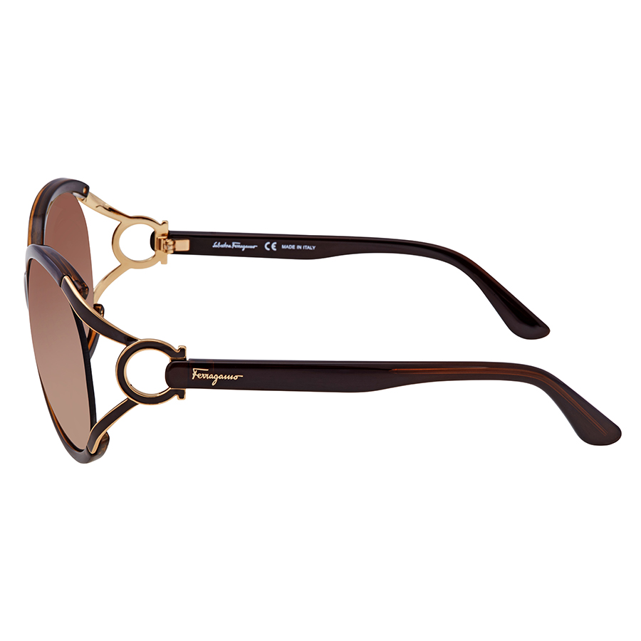 ferragamo salvatore ferragamo brown gradient round ladies sunglasses sf600s 220 61 ferragamo salvatore ferragamo brown gradient round ladies sunglasses sf600s 220 61