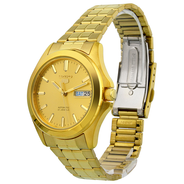 seiko 5 all gold plated stainless steel men's watch snkk98 seiko 5 all gold plated stainless steel men's watch snkk98
