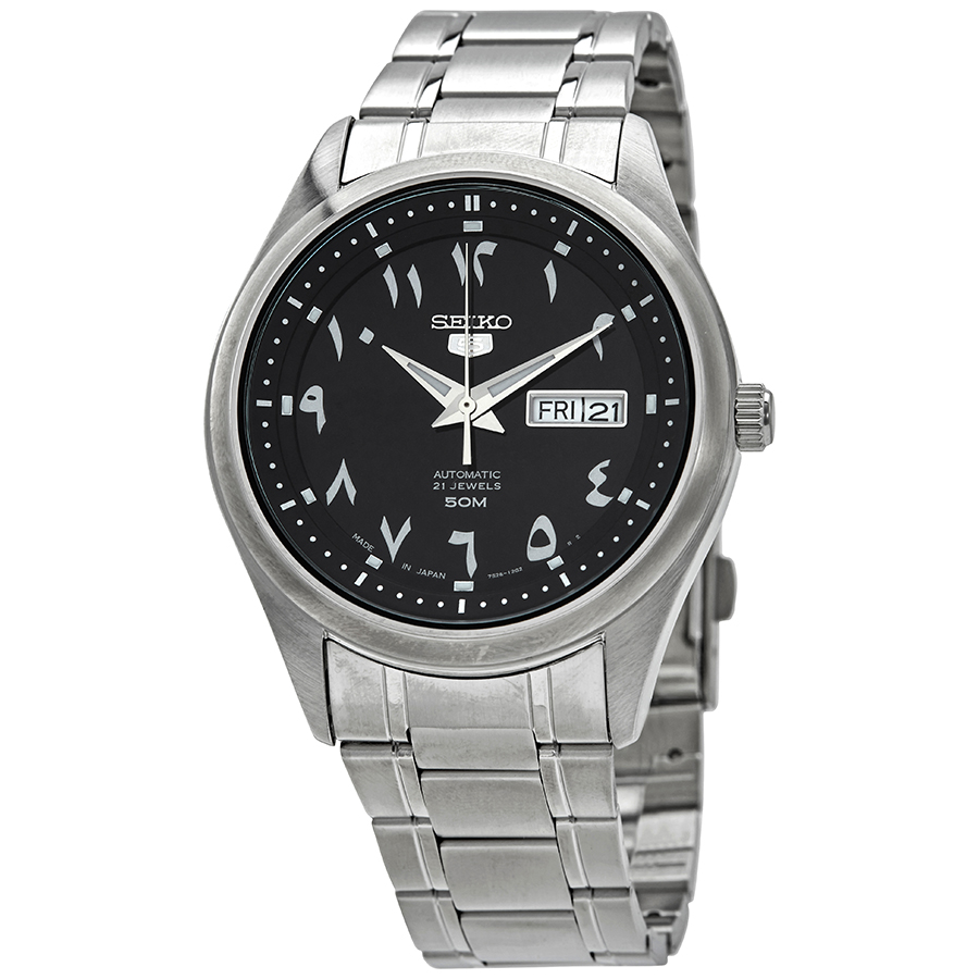 seiko 5 automatic black arabic dial men's watch snkp21j1 seiko 5 automatic black arabic dial men's watch snkp21j1