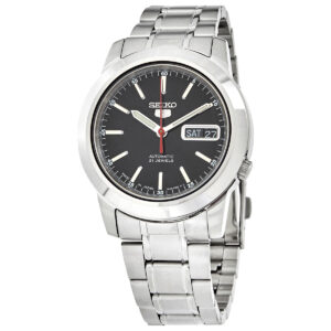 seiko 5 automatic black dial men's watch snke53j1