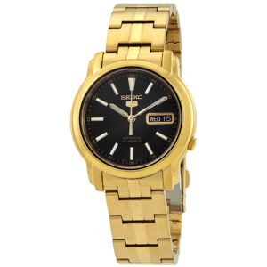 seiko 5 automatic black dial men's watch snkl88k1
