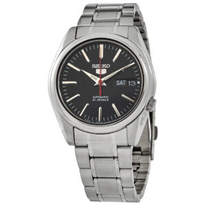 Витрина seiko 5 automatic black dial stainless steel men's watch snkl45j1