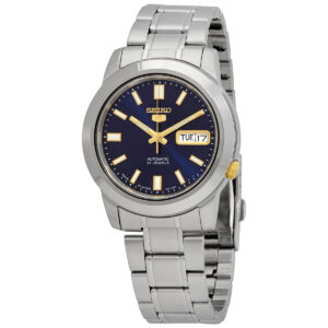 seiko 5 automatic blue dial men's watch snkk11j1