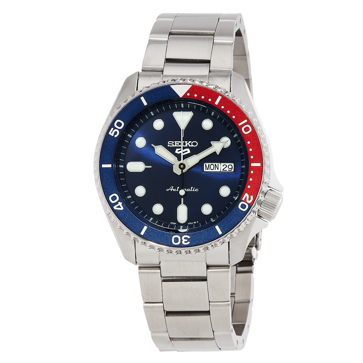 seiko 5 automatic blue dial pepsi bezel men's watch srpd53 seiko 5 automatic blue dial pepsi bezel men's watch srpd53