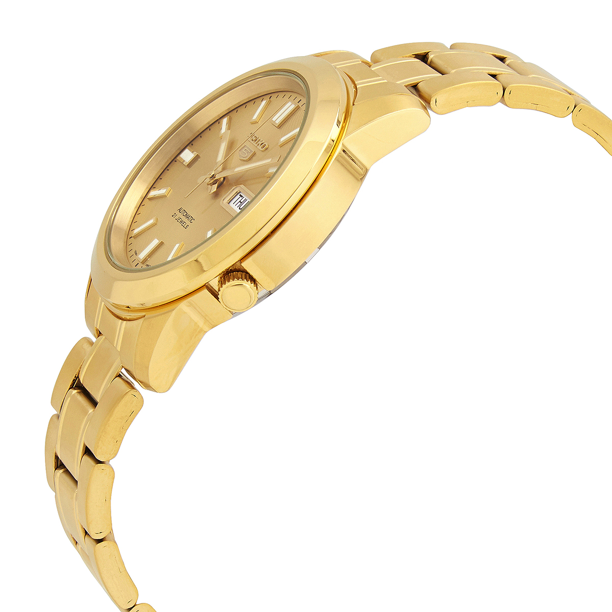 seiko 5 automatic gold dial yellow gold tone men's watch snkk20k1 seiko 5 automatic gold dial yellow gold tone men's watch snkk20k1