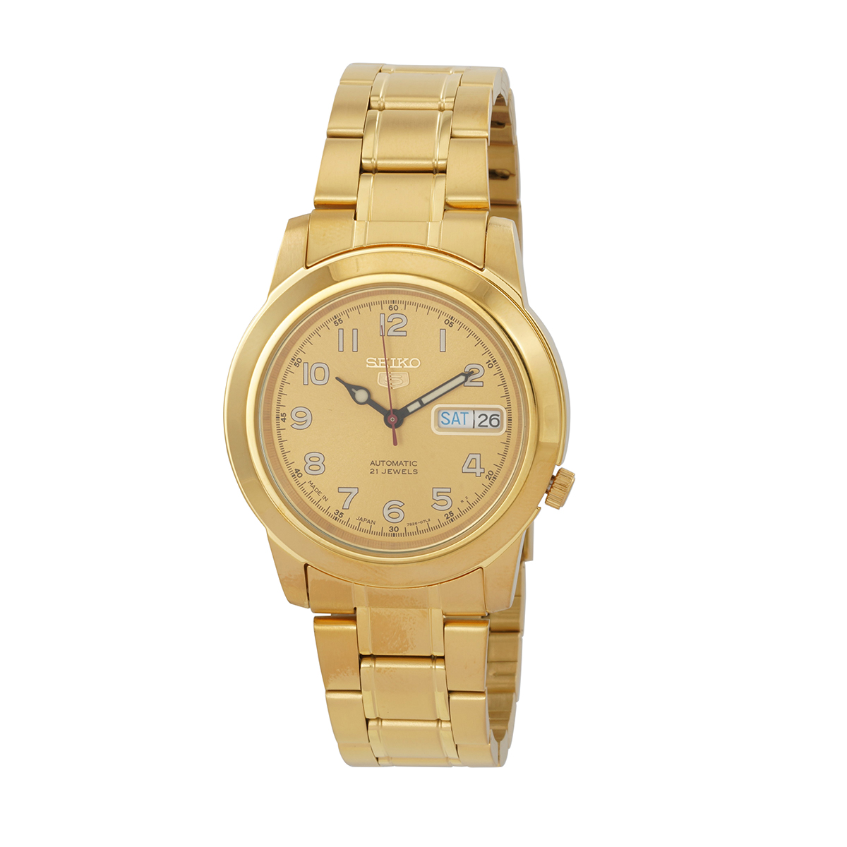 seiko 5 automatic gold dial yellow gold tone men's watch snkk38j1 seiko 5 automatic gold dial yellow gold tone men's watch snkk38j1