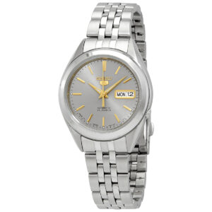 Home seiko 5 automatic grey dial men's watch snkl19j1