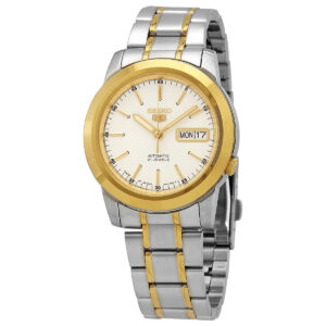 seiko 5 automatic silver dial men's watch snke54j1