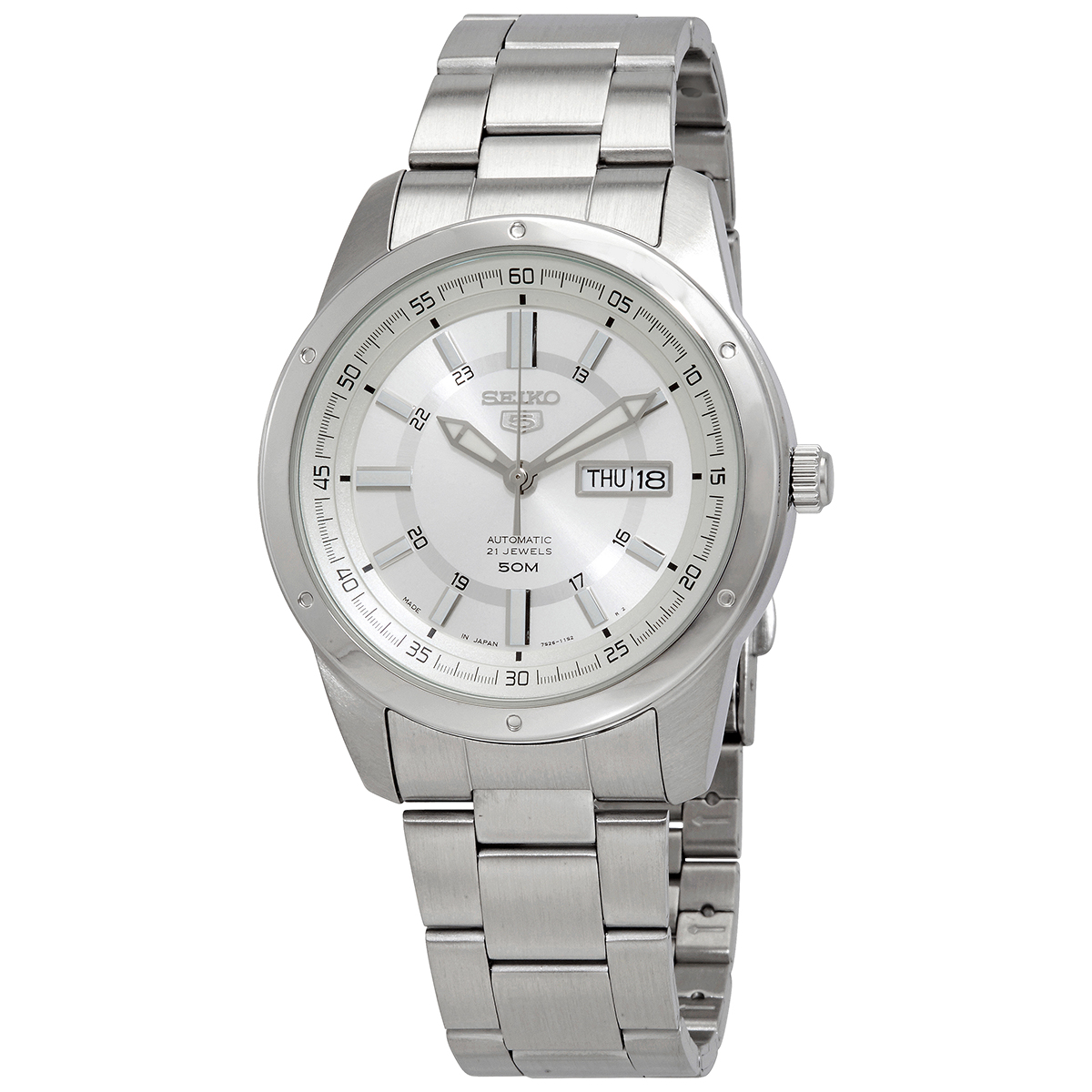 seiko 5 automatic silver dial men's watch snkn09j1 seiko 5 automatic silver dial men's watch snkn09j1