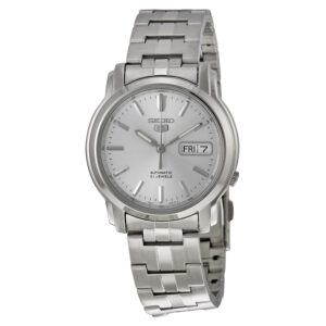 Витрина seiko 5 automatic silver dial stainless steel men's watch snkk65