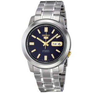 Витрина seiko 5 automatic stainless steel blue dial men's watch snkk11