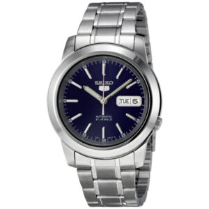 Home seiko series 5 automatic blue dial men's watch snke51