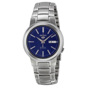 Home seiko series 5 automatic blue dial men's watch snka05k