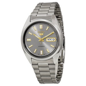 Витрина seiko 5 automatic grey dial stainless steel men's watch snxs75