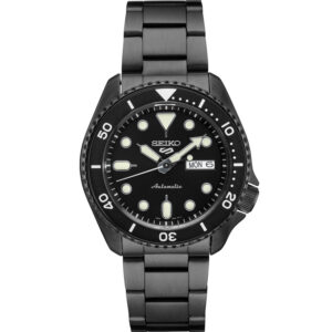 Витрина seiko 5 sports automatic black dial men's watch srpd65