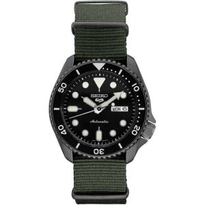 Витрина seiko 5 sports automatic black dial men's watch srpd91