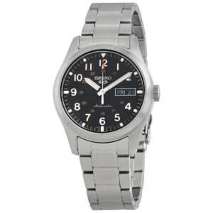 Home seiko 5 sports automatic black dial men's watch srpg27k1