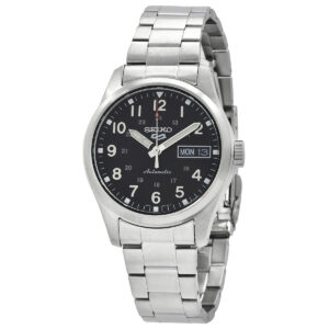 Home seiko 5 sports automatic black dial men's watch srpj81k1